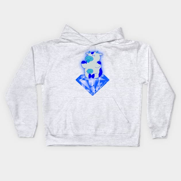 Diamond Mooditations! CowLick! Kids Hoodie by Atomic Lunchbox